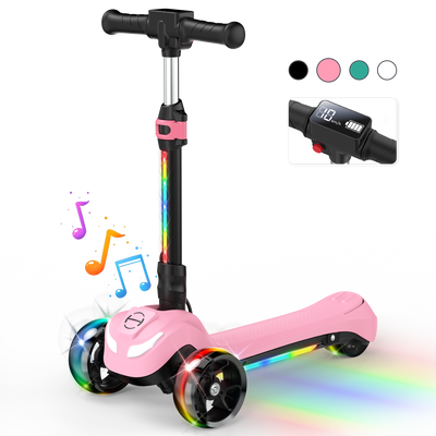 iK2 Height Adjustable Kids Electric Scooter with Flashing Wheel