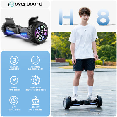 iHoverboard H8Pro Black Off Road Hoverboard 8.5"