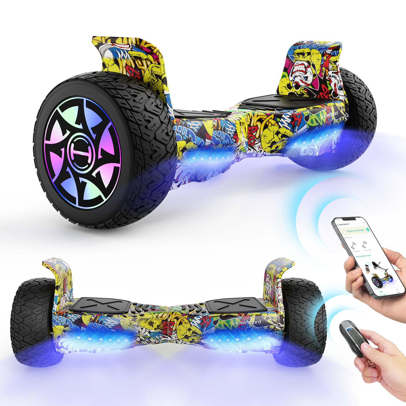 iHoverboard H8 Yellow Off Road Hoverboard 8.5"