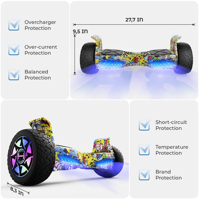 iHoverboard H8 Yellow Off Road Hoverboard 8.5"