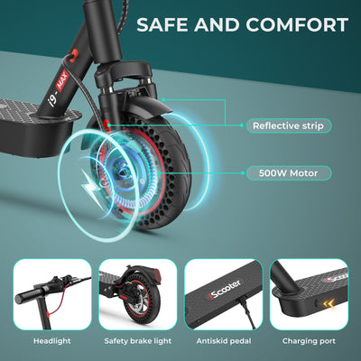 iScooter 500W i9Max Electric Scooter 10" Honeycomb Tires